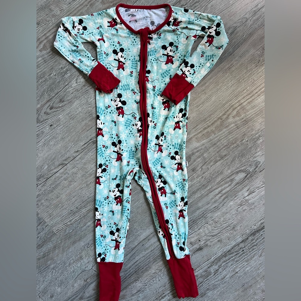 Little Sleepies Disney Mickey Winter Wonderland Zippy pajama